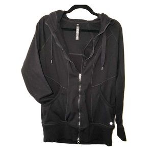 {Reflex} Medium, black yoga zip up sweatshirt